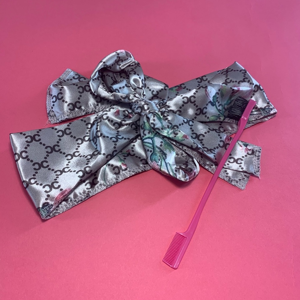 Floral Satin Scarf for Edges
